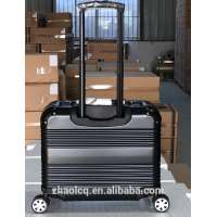 18 Inch pilot bag Extravagant And Deluxe Full Aluminum Carry On Suitcase Travel  with removable wheels